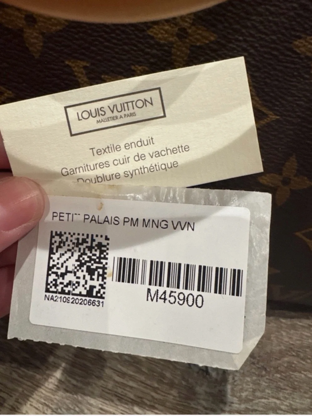 Louis Vuitton Petit Palais M45900 Monogram Canvas NEW Full Set Receipt